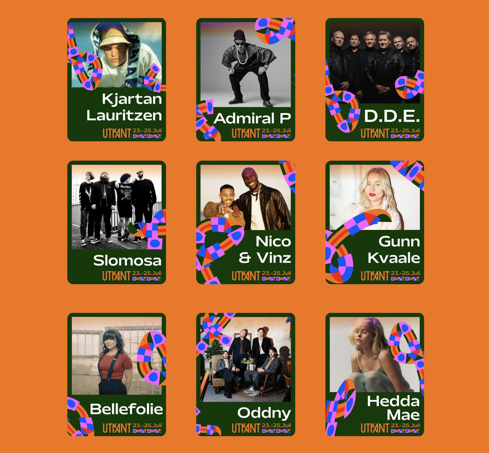 program Musikkfestivalplakater med artister